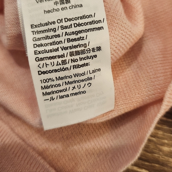 J.Crew Pink Tippi Sweater with Lace Collar 100% Merino Wool Size Medium NWOT - Picture 7 of 10